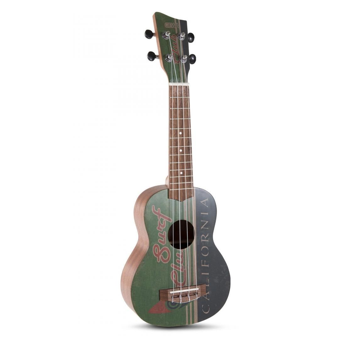 GEWA Manoa KT-SO-NIPPON Ukulélé Soprano Sapelli Mat Avec Motif Laser Nippon + Housse Incluse