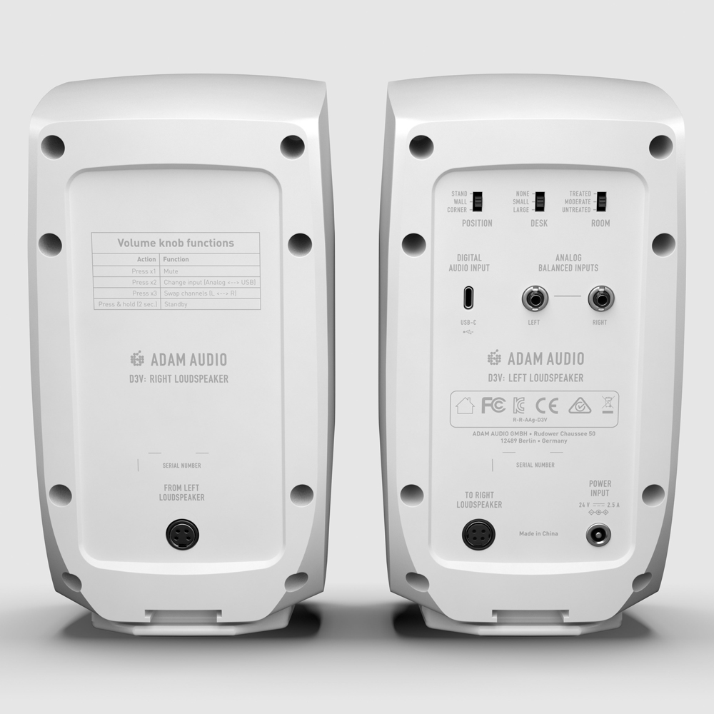ADAM Audio D3V White Pair – Artist Systems