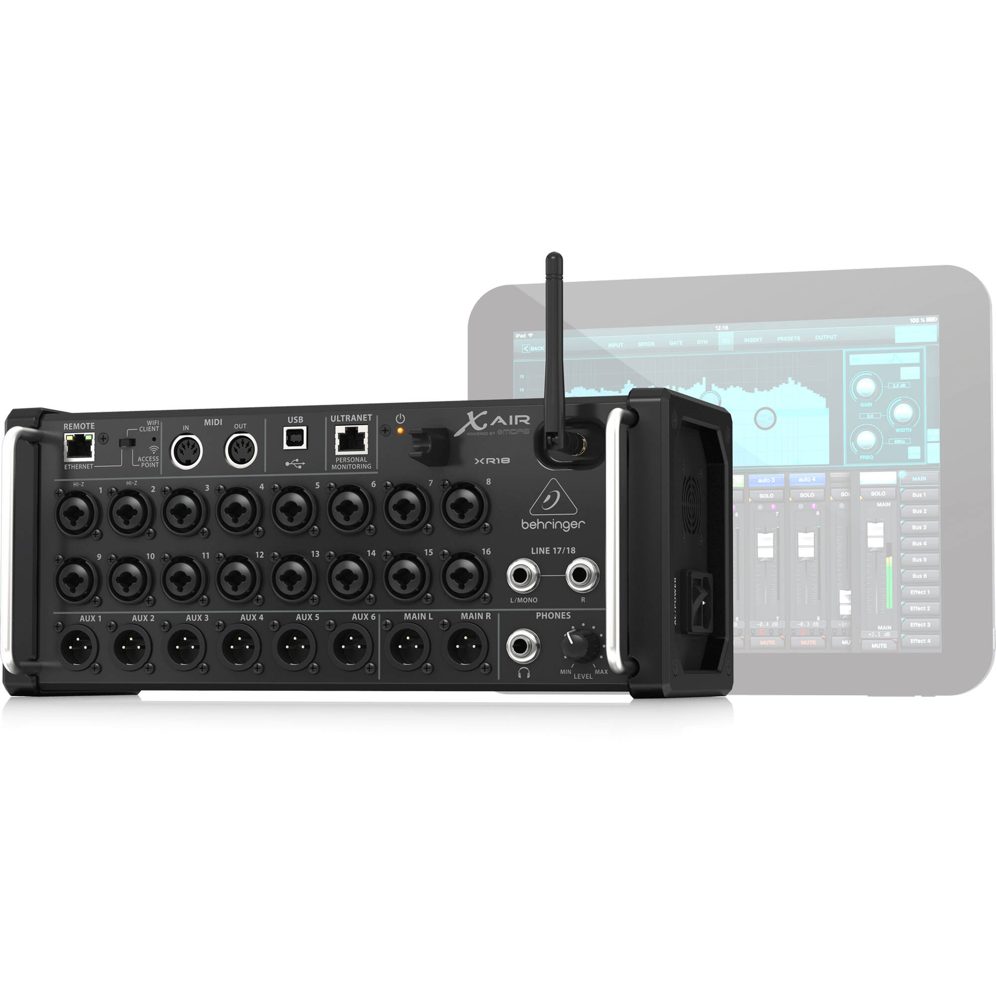 PA構築に!! BEHRINGER XR18 / 基盤を新品に交換済み(2019/8月) Behringer X Air XR18 – Artist Systems
